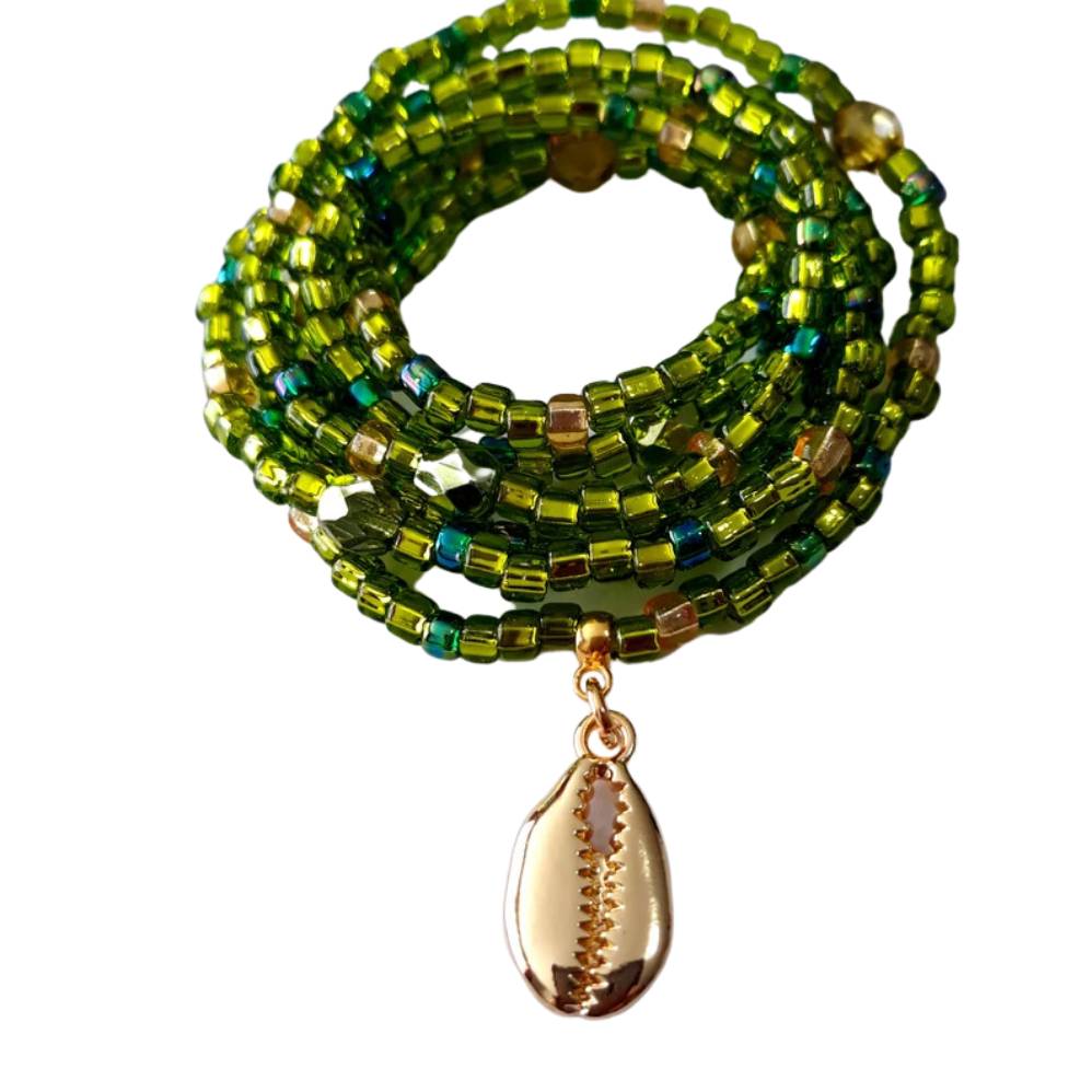 Lime Green Crystal Waist Beads